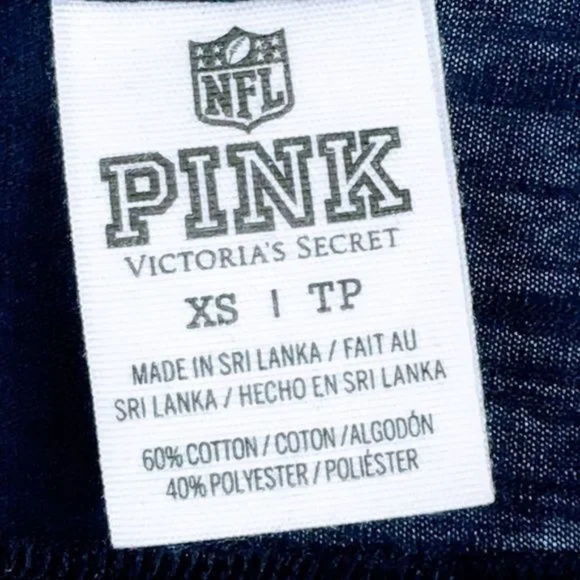 Victoria Secret Pink Chicago Bears Tee Shake The Lake Scoopneck Size XS - Picture 8 of 8